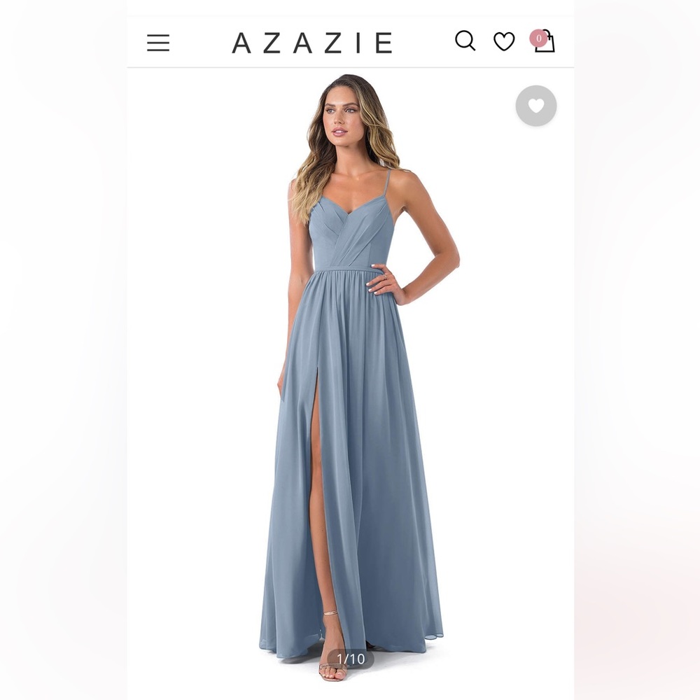 NWT Azazie Dusty Blue Bridesmaid Dress Size A12
